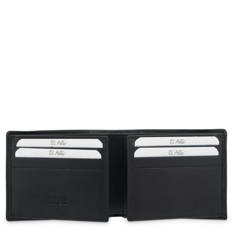 El potro Cartera tarjetero interior en piel vacuno color negro-El Potro Precio de fábrica