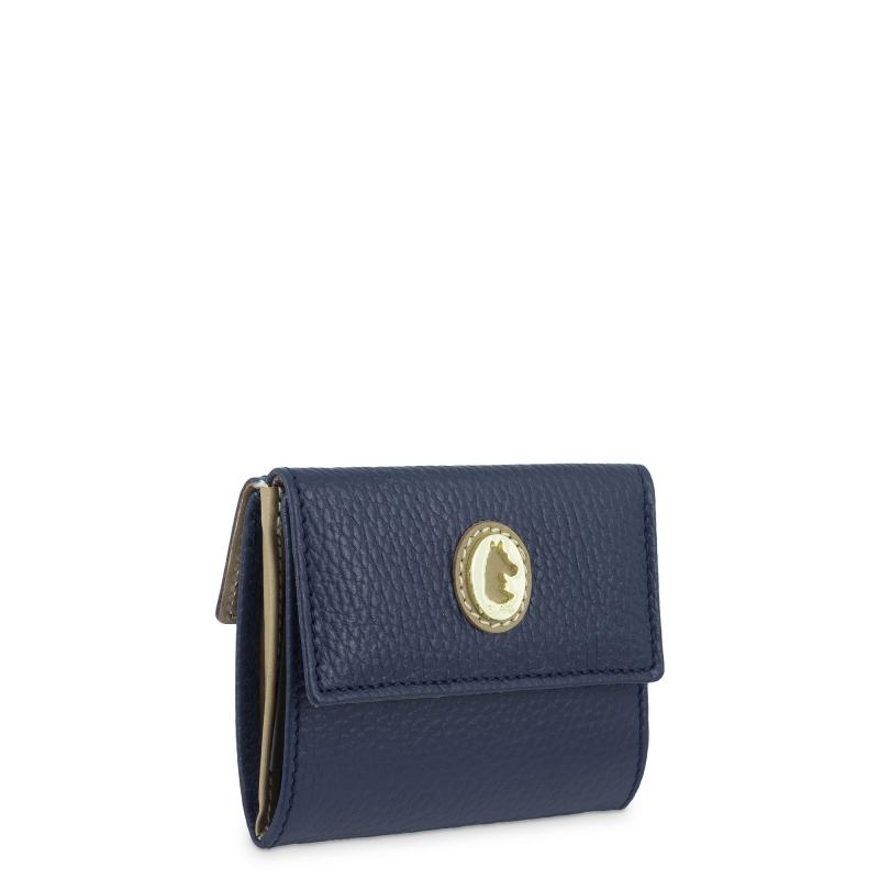 El potro Cartera pequeña mujer en piel vacuno color azul-El Potro Solo hoy