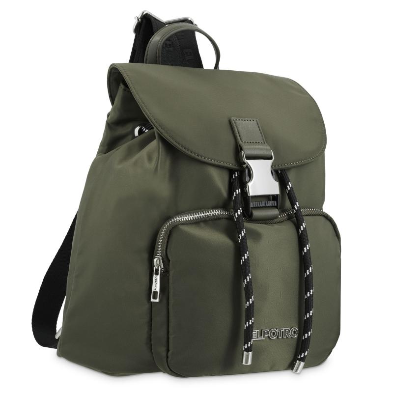 El potro Mochila mediana de color verde-EL POTRO Liquidación