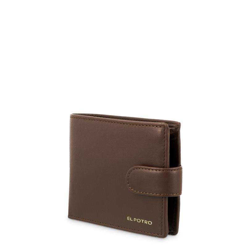 El potro Cartera billetera tarjetero con monedero Interior en piel vacuno color cuero-El Potro Grandes ahorros