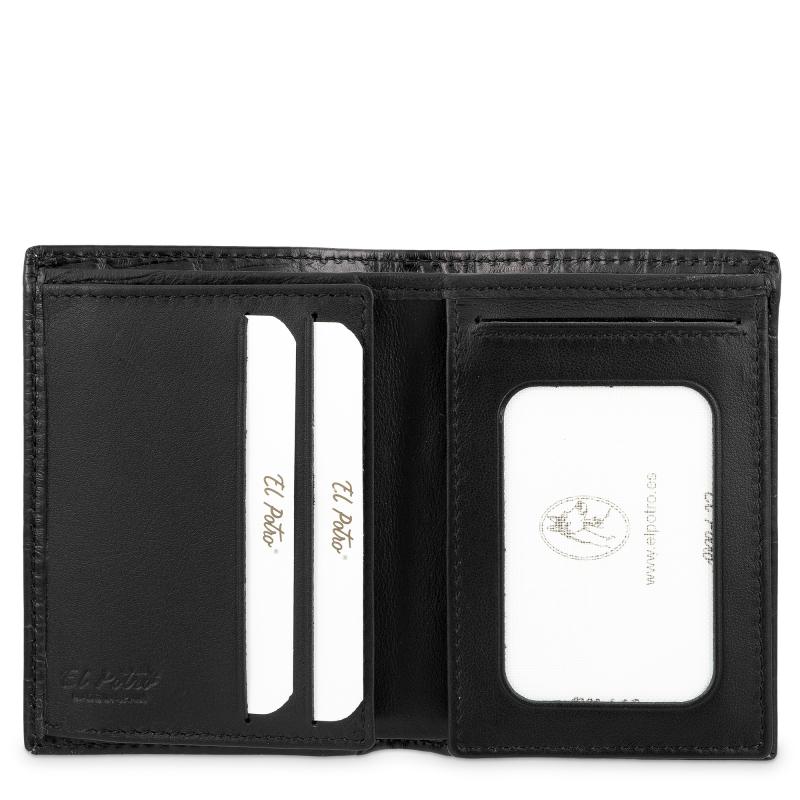 El potro Cartera hombre en piel vacuno color negro-Coco Rebajas de fábrica