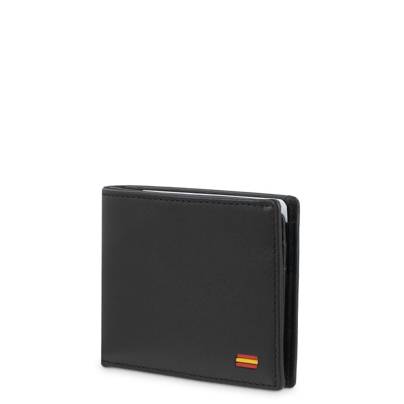 El potro Cartera tarjetero de hombre en piel vacuno negro nación-E L P O T R O Descuento