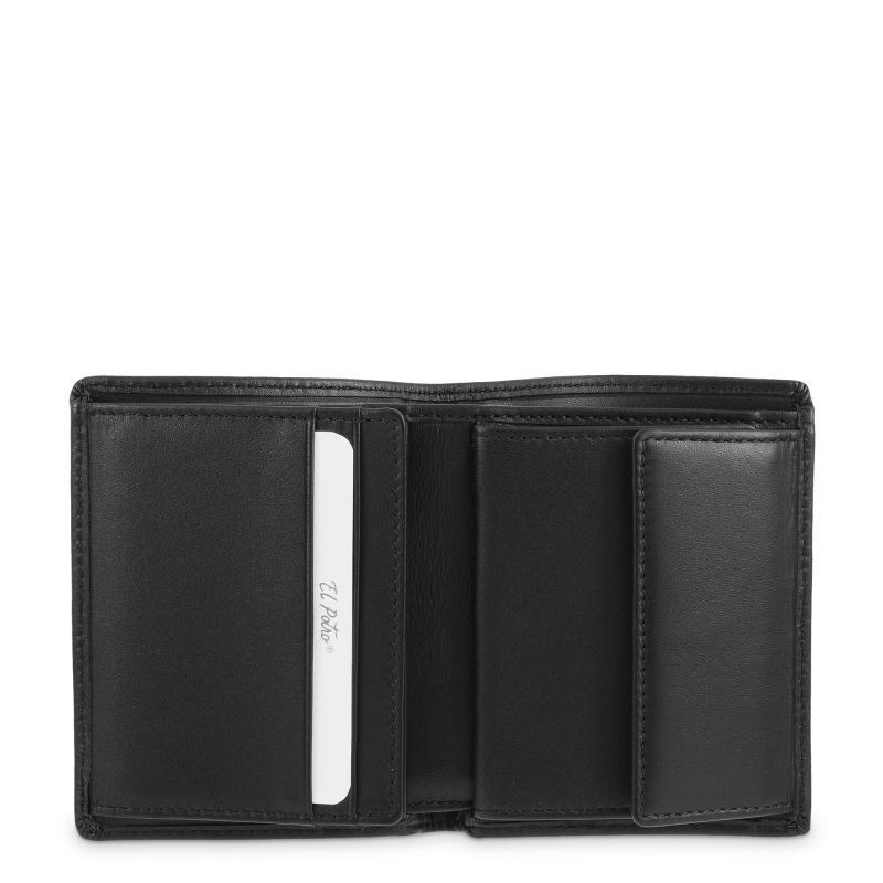 El potro Cartera monedero interior de hombre en piel vacuno negro nación-E L P O T R O Tienda