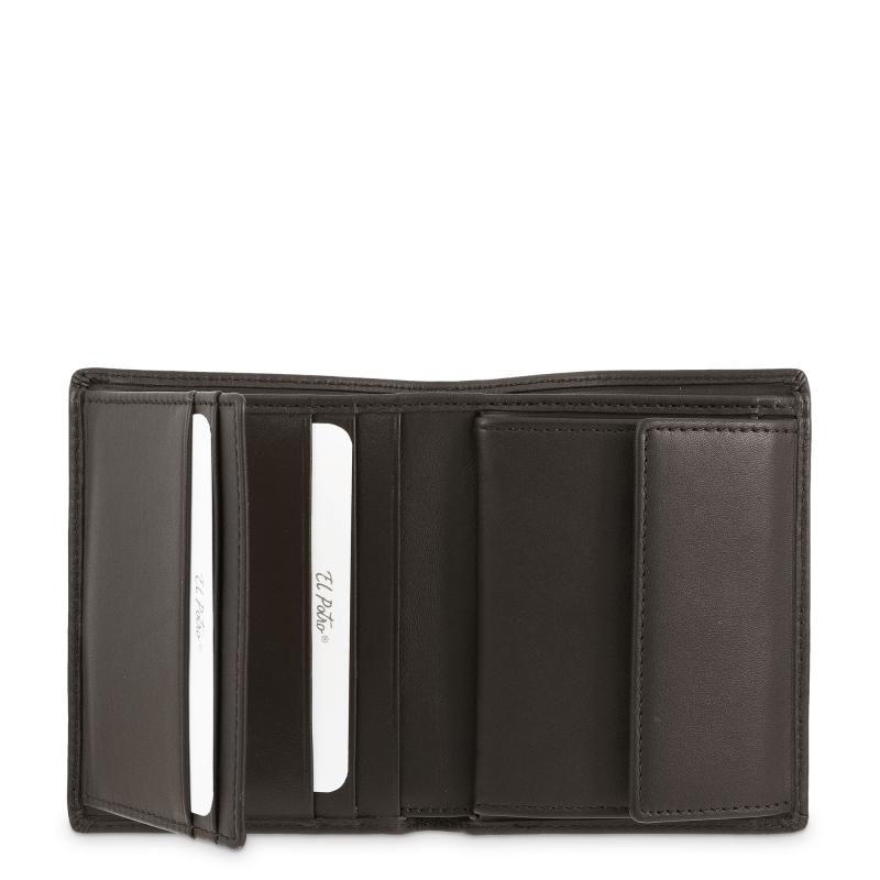 El potro Cartera monedero interior de hombre en piel vacuno marrón nación-E L P O T R O Liquidación