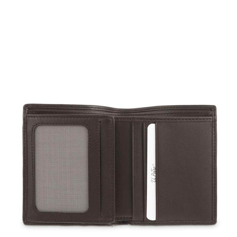 El potro Cartera tarjetero de hombre en piel vacuno marrón nación-E L P O T R O Rebajas online