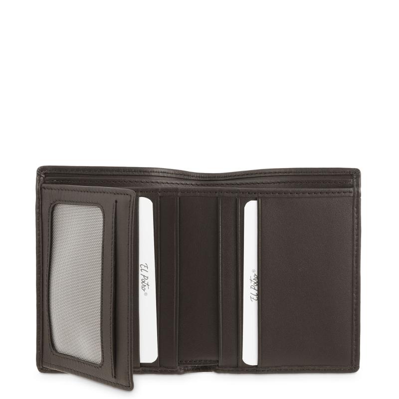 El potro Cartera tarjetero de hombre en piel vacuno marrón nación-E L P O T R O Rebajas online