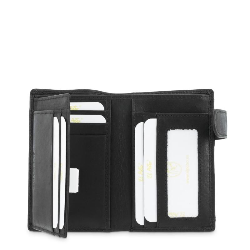 El potro Cartera grande con monedero exterior hombre en piel vacuno color negro -Durango Rebajas top