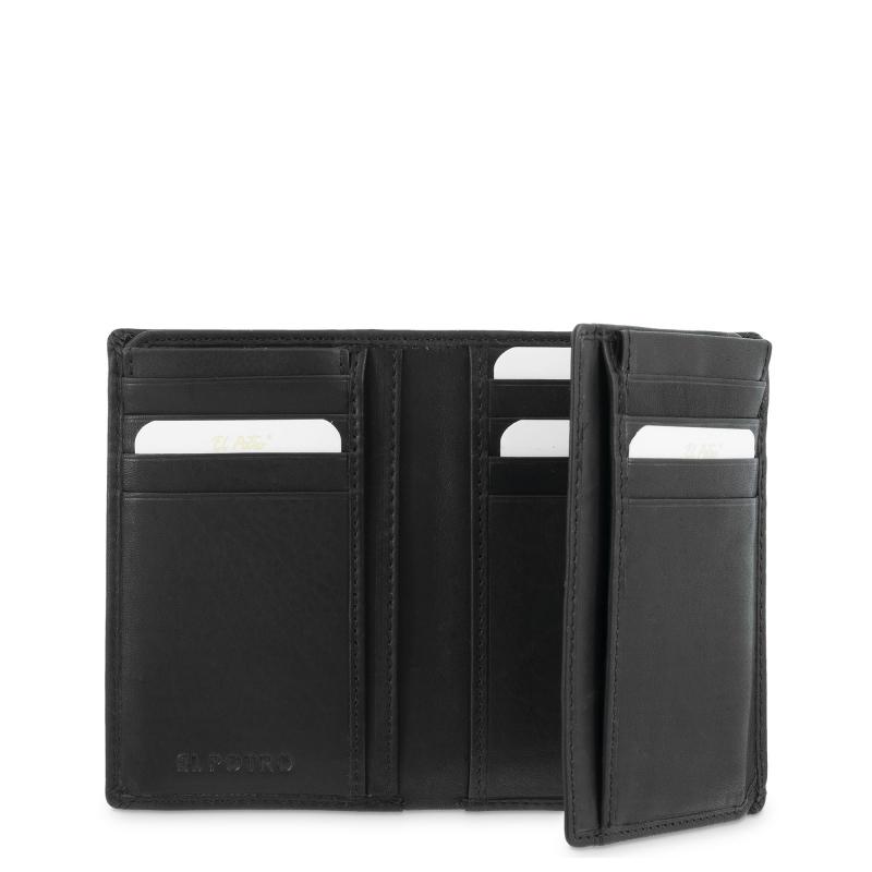 El potro Cartera grande con tarjeteros exterior hombre en piel vacuno color negro -Durango Últimos 3 días