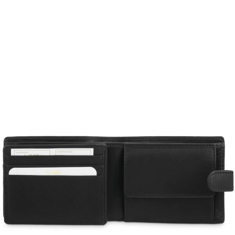 El potro Cartera monedero interior de hombre en piel vacuno negro-Durango Promoción por tiempo limitado