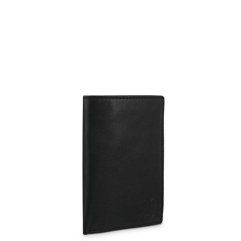 El potro Cartera grande con tarjeteros exterior hombre en piel vacuno color negro -Roma Envío internacional gratuito