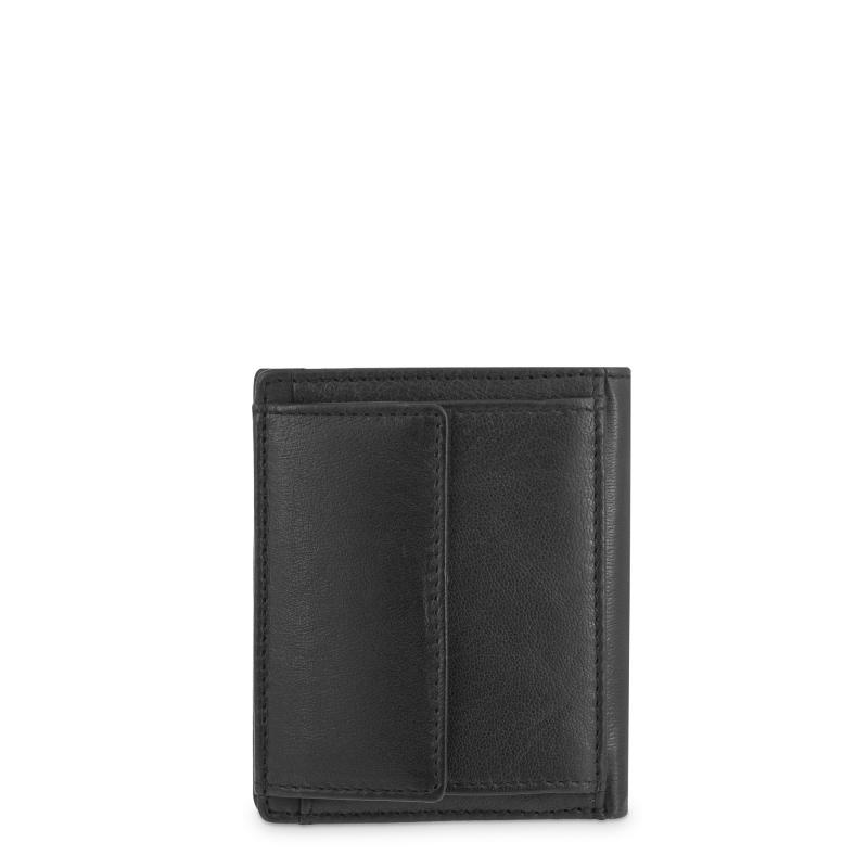 El potro Cartera monedero exterior y tarjeteros hombre en piel vacuno negro-Roma Precios de Black Friday