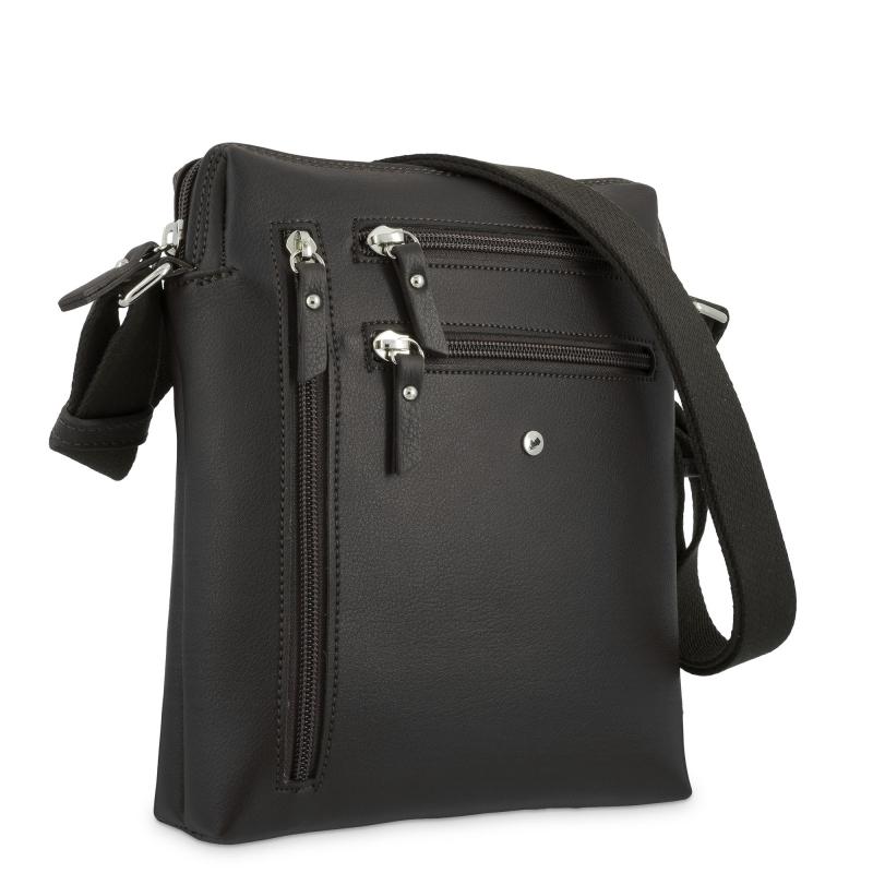El potro Bolso Bandolera grande en piel sintética color marrón elite-El Potro En oferta