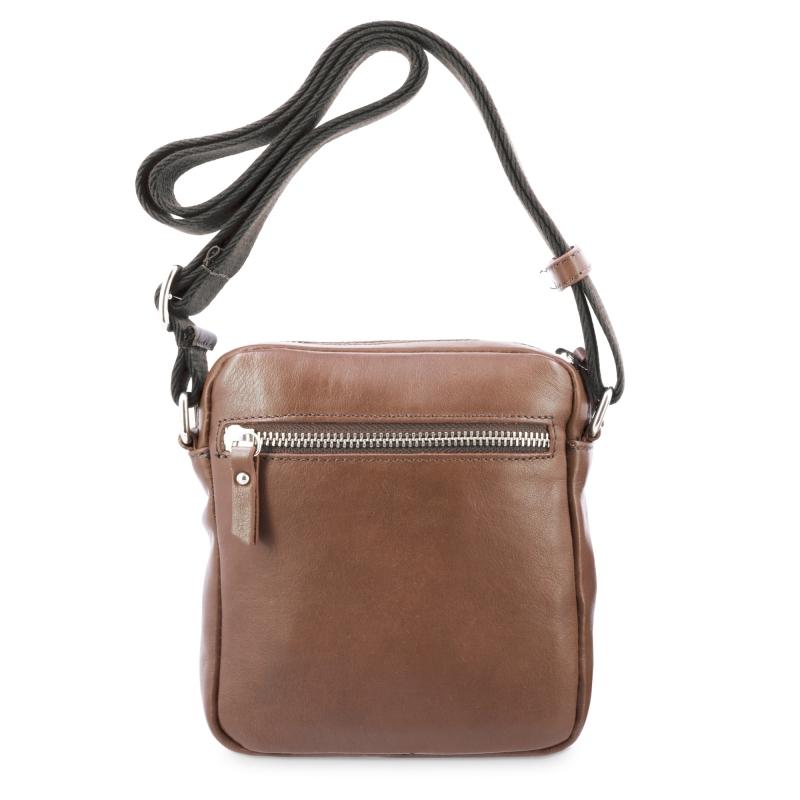 El potro Bolso Bandolera pequeño hombre en piel vacuno color cuero - Apache Oferta exclusiva