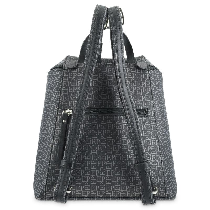 El potro Mochila mediana negro con print de logos-EL POTRO Precio ultrabajo