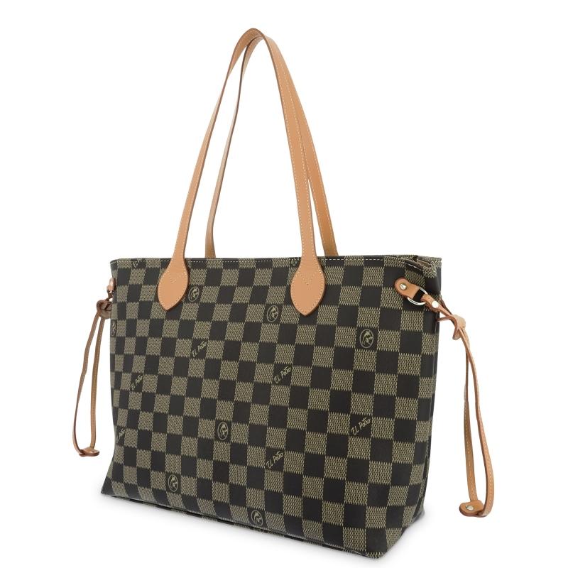 El potro Bolso tote cesta chess negro-El Potro Rebajas baratas