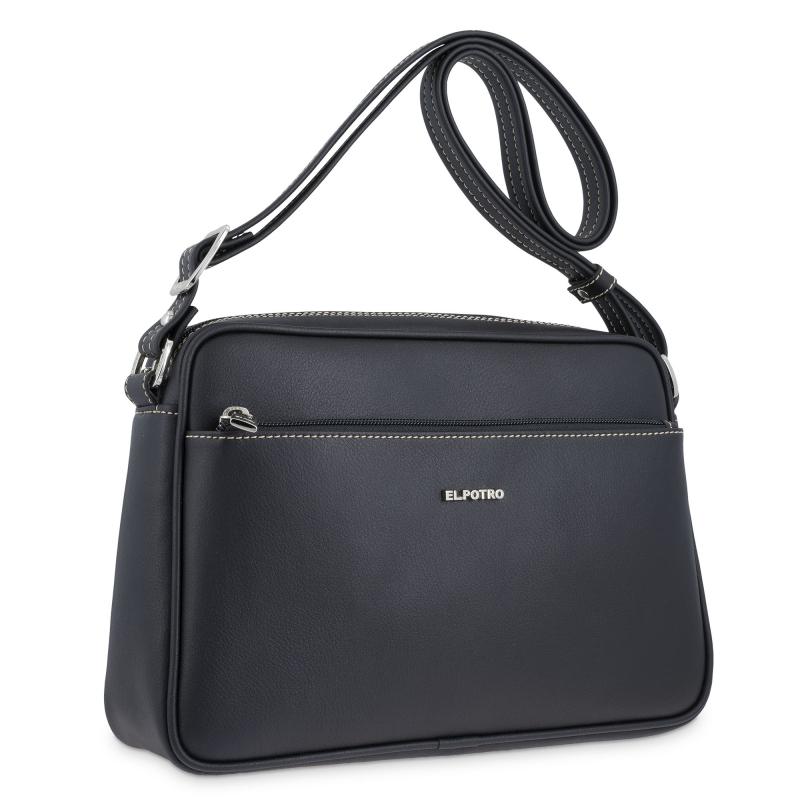 El potro Bolso bandolera grande mujer negro - Angula Descuento