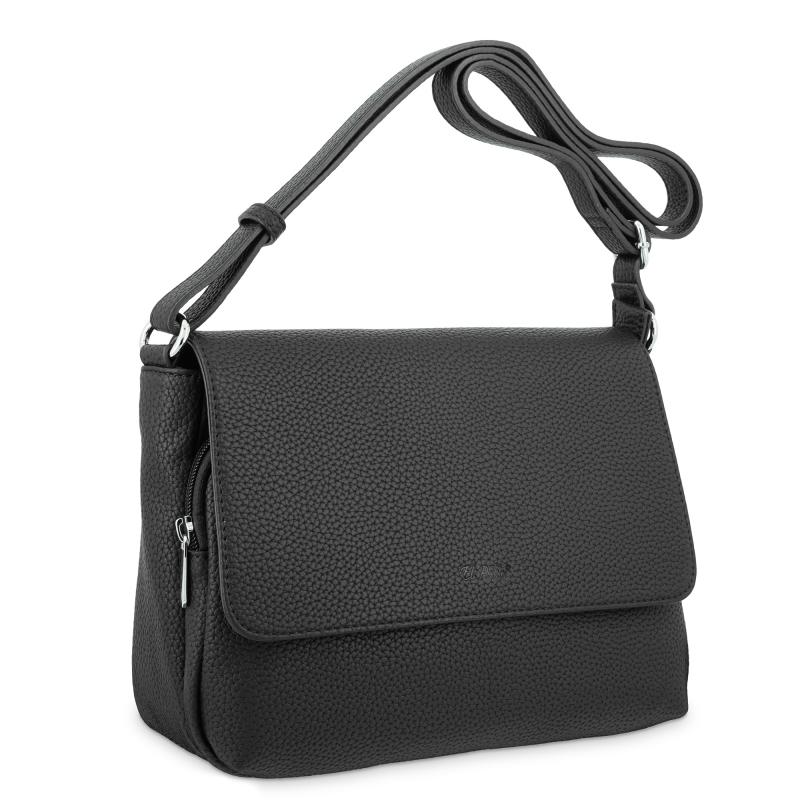 El potro Bolso solapa bandolera de El Potro color negro-Siena Envío gratis