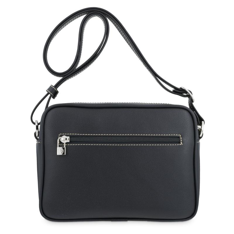 El potro Bolso bandolera pequeña mujer en lona color negro-Angula Oferta especial