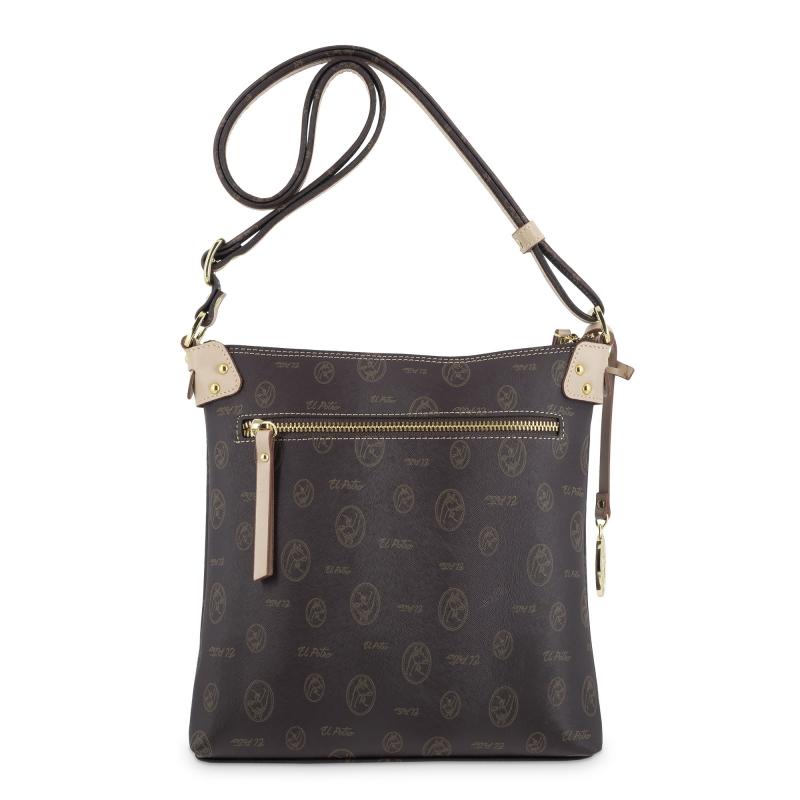 El potro Bolso Bandolera mujer en lona y piel vacuno color marrón - Vintage Precio de fábrica