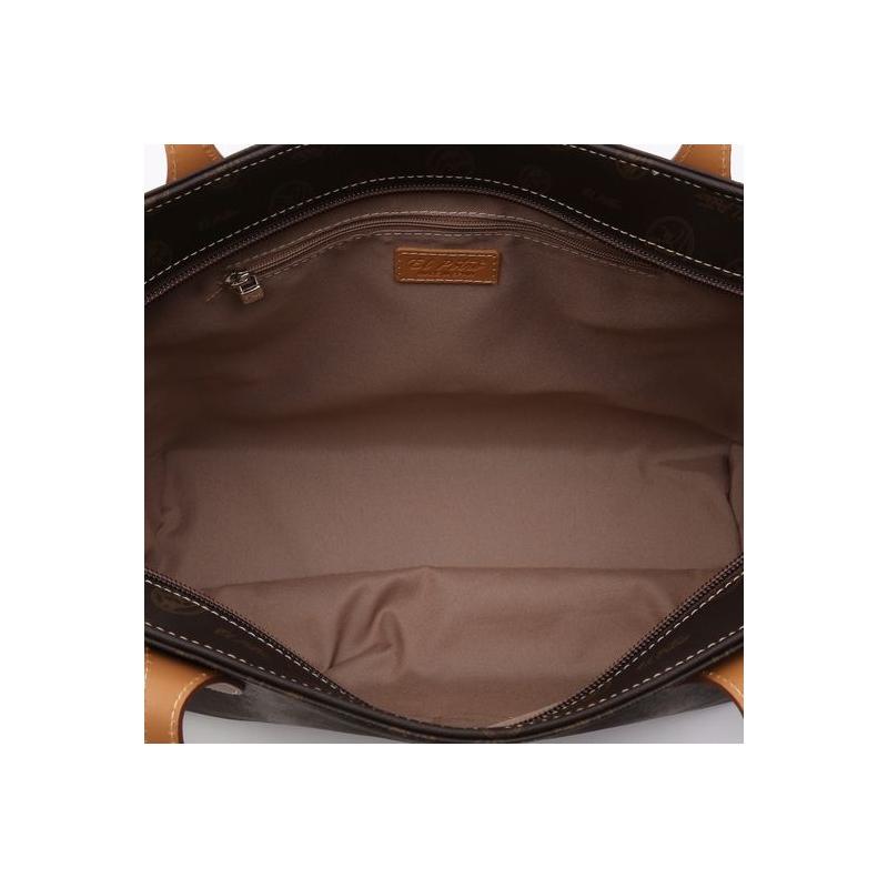 El potro Bolso Tote mujer en lona y piel vacuno color marrón - Lona Promoción por tiempo limitado
