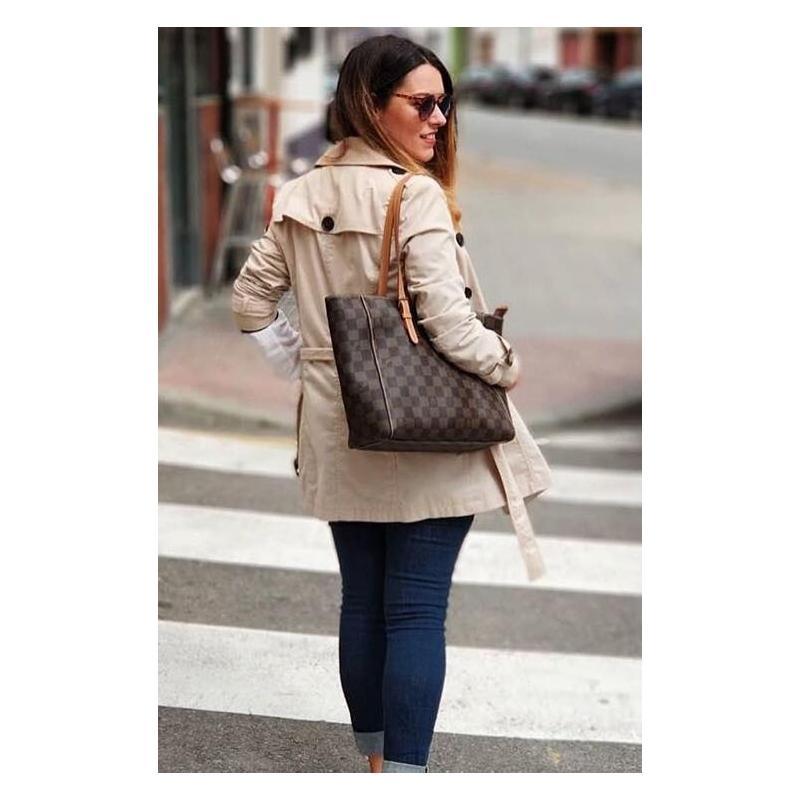 El potro Bolso Tote mujer en lona y piel vacuno color marrón - Chess Promoción trimestral
