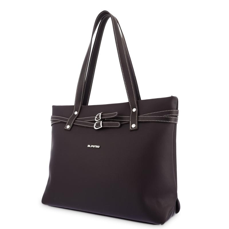 El potro Bolso Tote mujer color marrón-Angula Grandes descuentos
