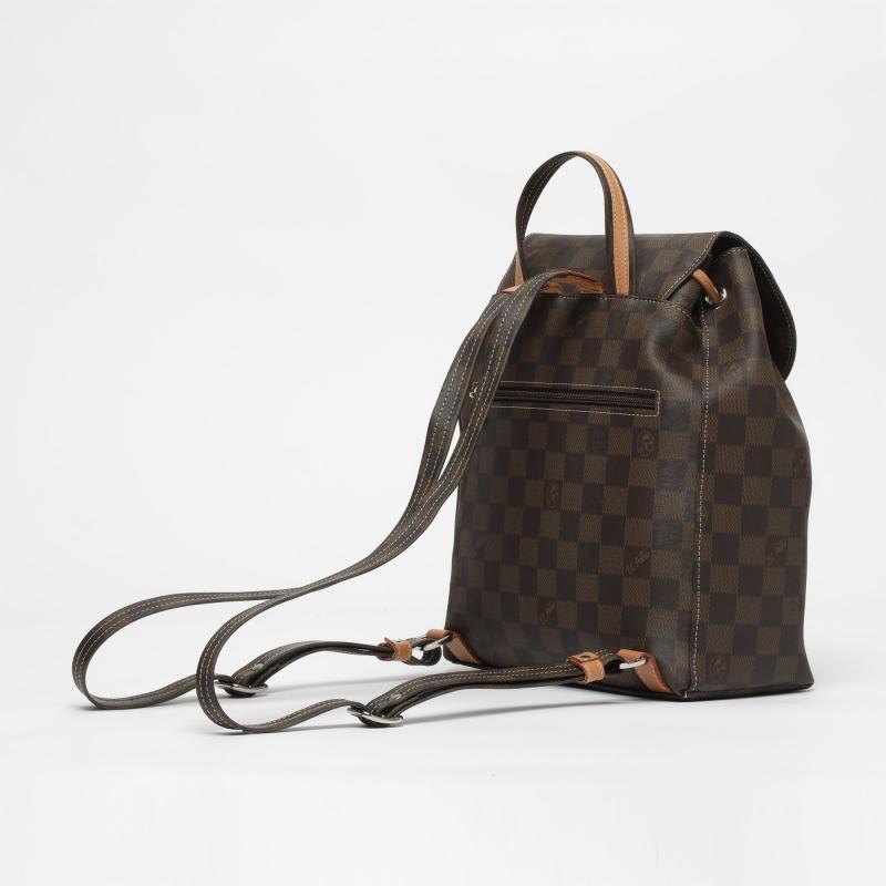El potro Mochila solapa chess marrón-El Potro Liquidación