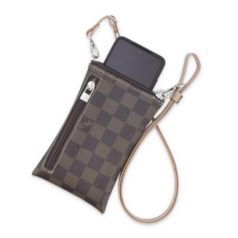 El potro Bolso bandolera funda móvil chess marrón -El Potro Descuentos del mes