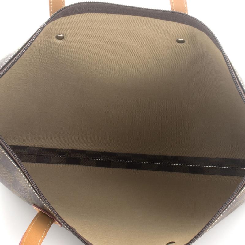 El potro Bolso Carpeta Maletín mujer en lona y piel vacuno color marróm - Chess Oferta exclusiva