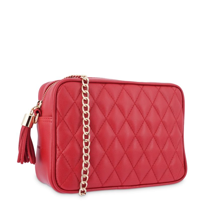 El potro Bolso Bandolera mujer en piel vacuno color rojo - Piel Envío gratis