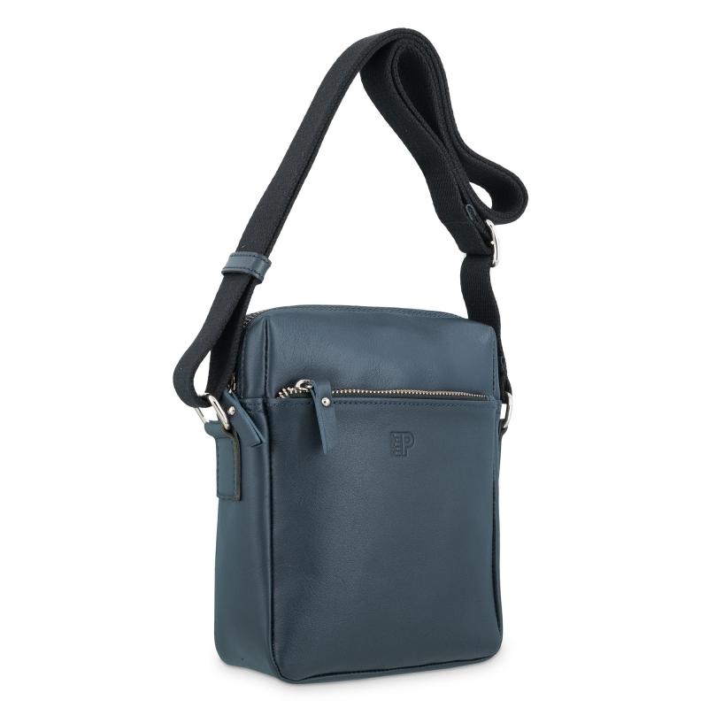 El potro Bolso Bandolera mediano hombre en piel vacuno color azul - Apache Oferta exclusiva