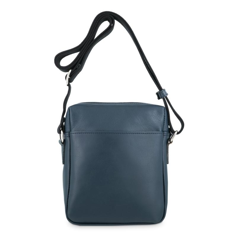 El potro Bolso Bandolera mediano hombre en piel vacuno color azul - Apache Oferta exclusiva