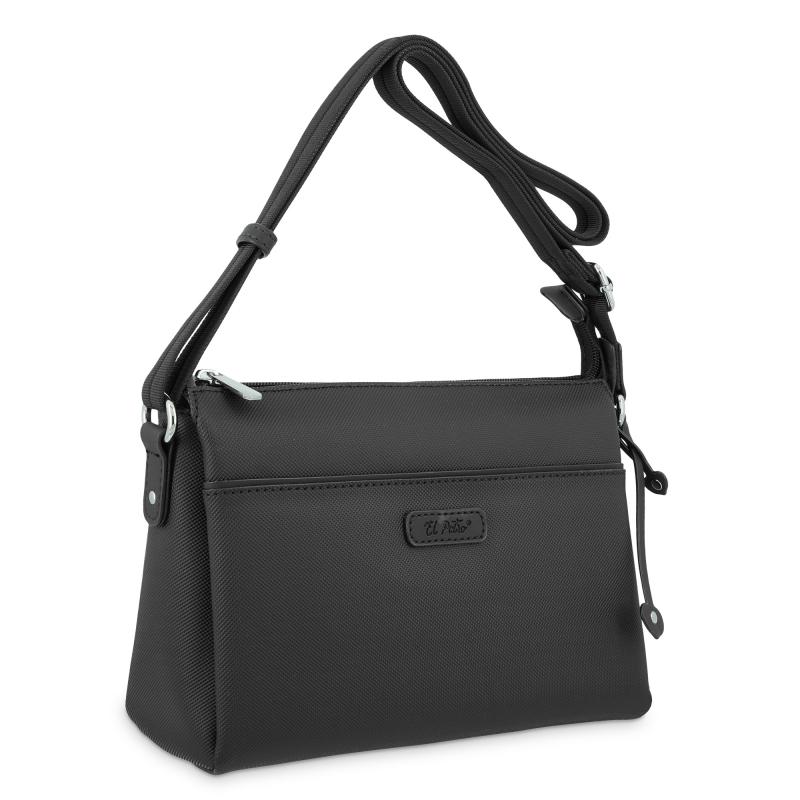 El potro Bolso bandolera departamento color negro niza-El Potro Descuento por venta flash