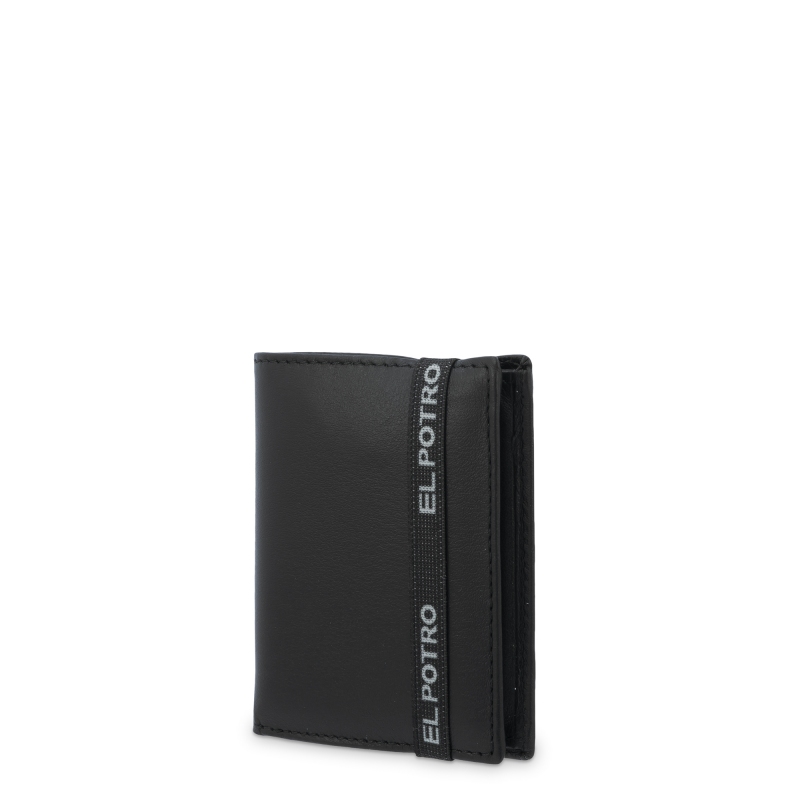 El potro Cartera tarjetero en piel vacuno color negro-El Potro Ofertas especiales