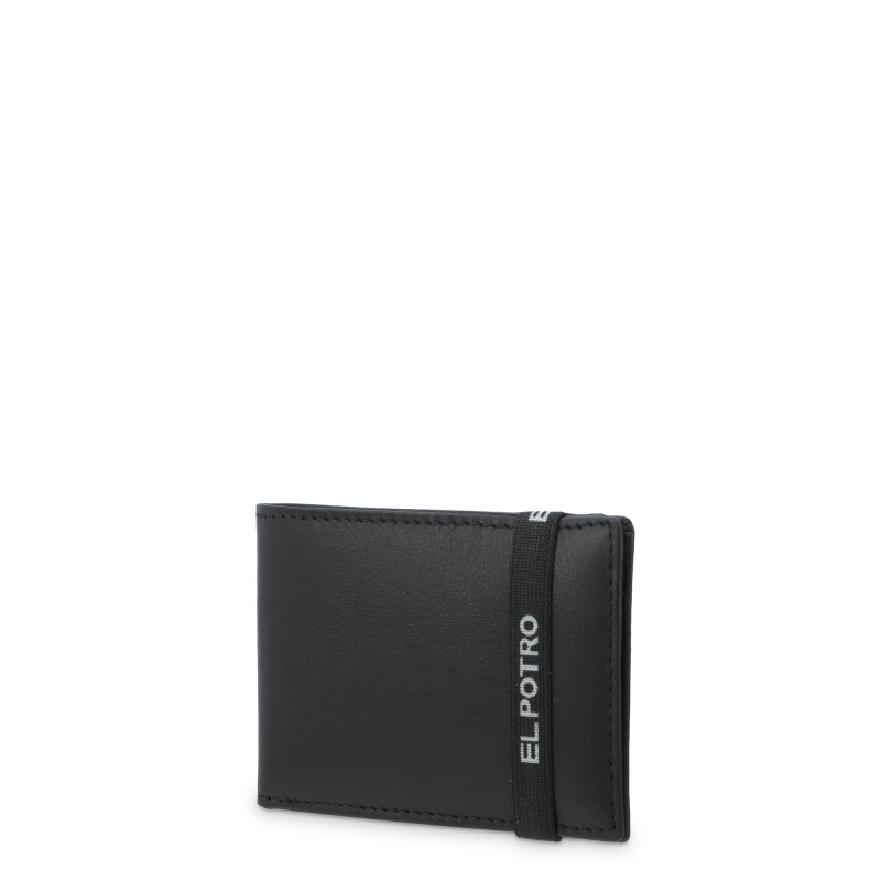 El potro Cartera pequeña con monedero exterior en piel vacuno color negro-El Potro Grandes ahorros