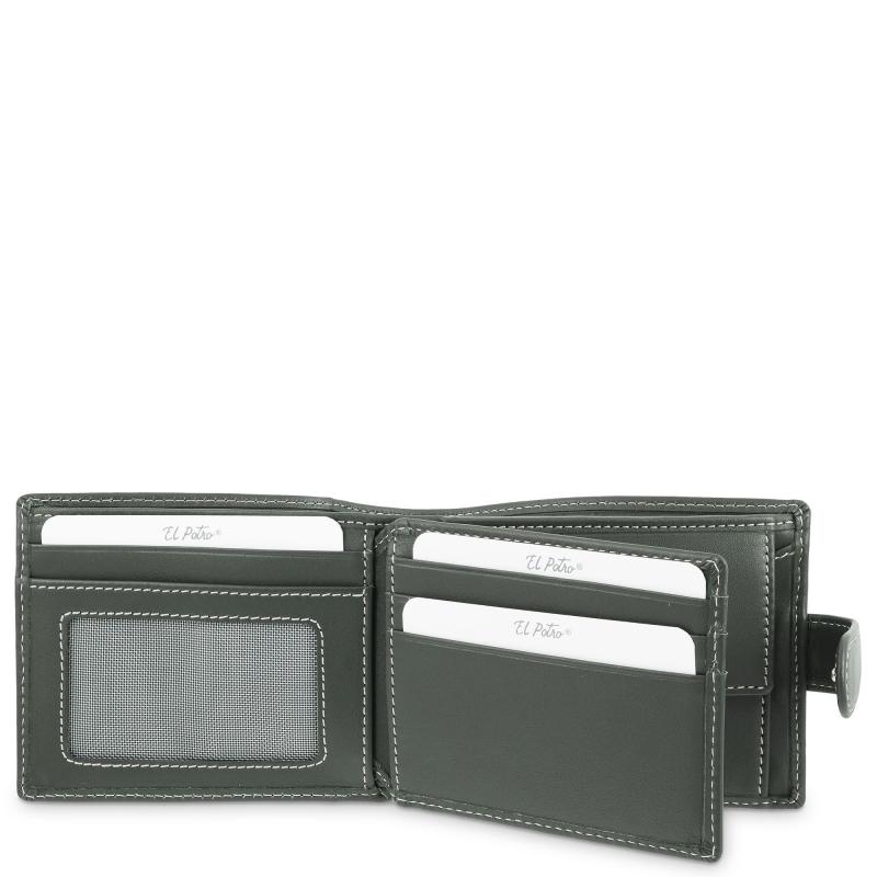 El potro Cartera monedero interior de hombre en piel vacuno verde urban-E L P O T R O Rebajas de fin de temporada