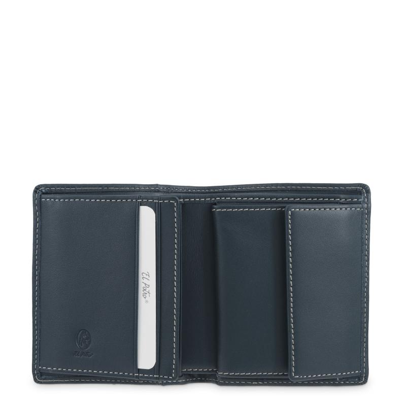 El potro Cartera monedero interior de hombre en piel vacuno azul Urban-E L P O T R O Precio ultrabajo