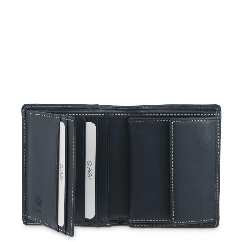 El potro Cartera monedero interior de hombre en piel vacuno azul Urban-E L P O T R O Precio ultrabajo