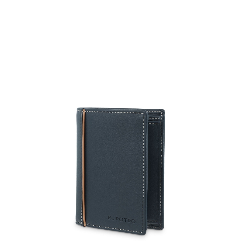 El potro Cartera monedero interior de hombre en piel vacuno azul Urban-E L P O T R O Precio ultrabajo