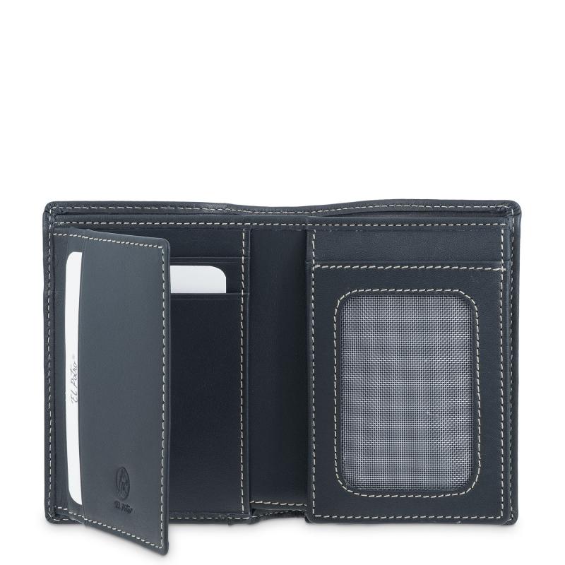 El potro Cartera tarjetero de hombre en piel vacuno azul Urban-E L P O T R O En oferta