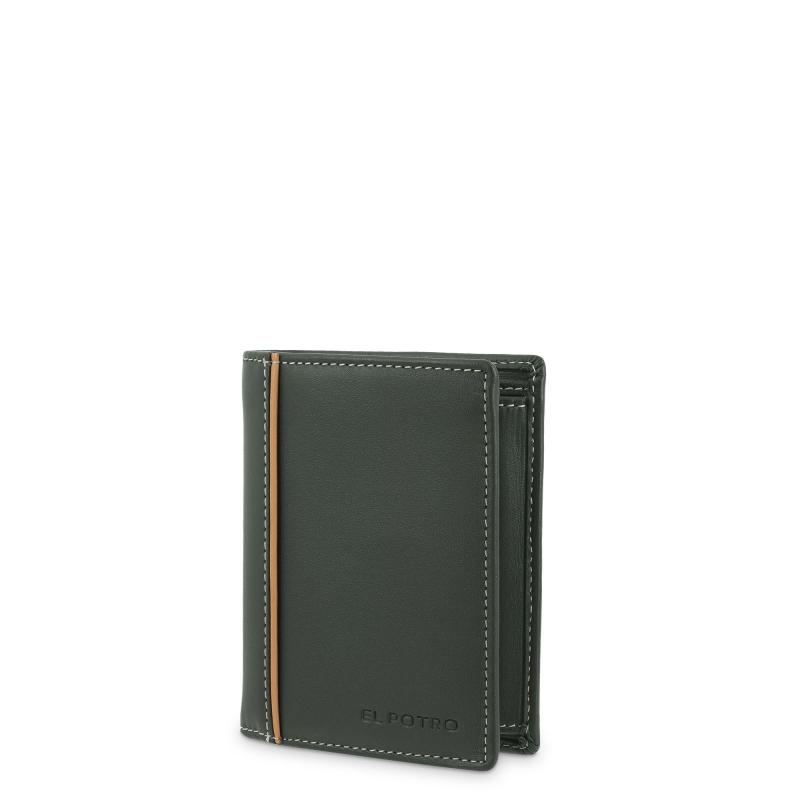 El potro Cartera monedero interior de hombre en piel vacuno verde Urban-E L P O T R O Gran oferta