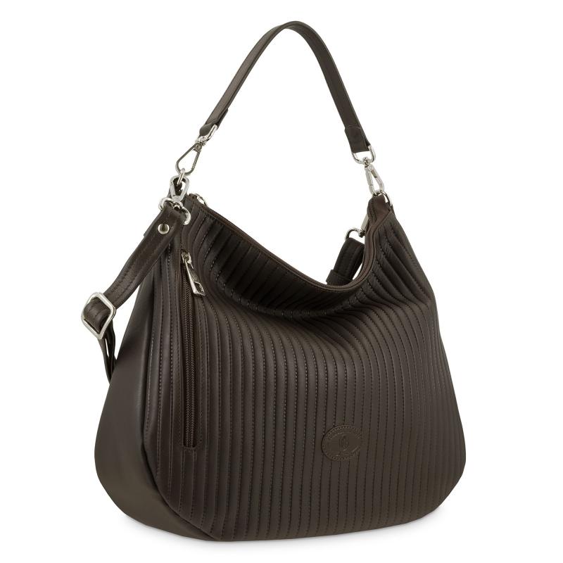 El potro Bolso Hobo mujer en piel vacuno color marrón- Cromo Rebajas baratas