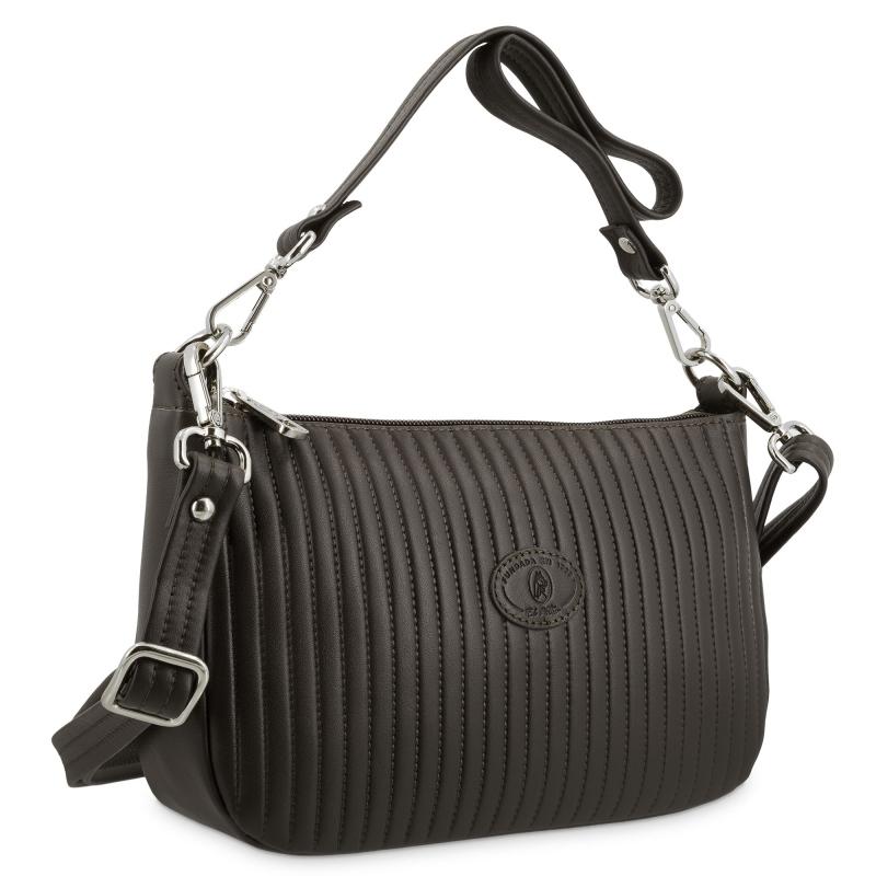 El potro Bolso de 2 asas de mujer en piel vacuno color marrón- Cromo Ventas relámpago