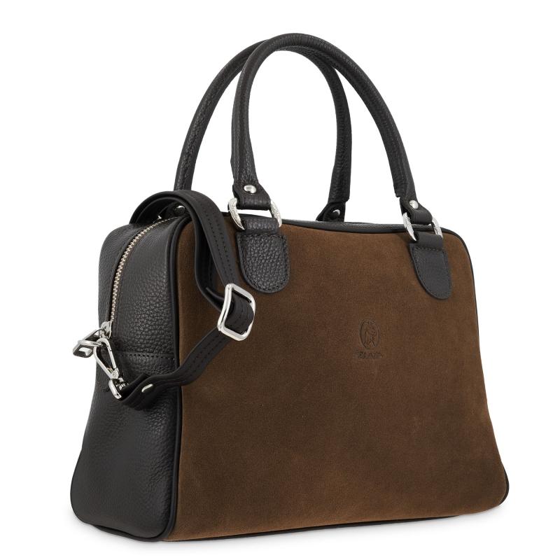 El potro Bolso Bowling mujer en piel vacuno color castaño/marrón - Natural Tienda