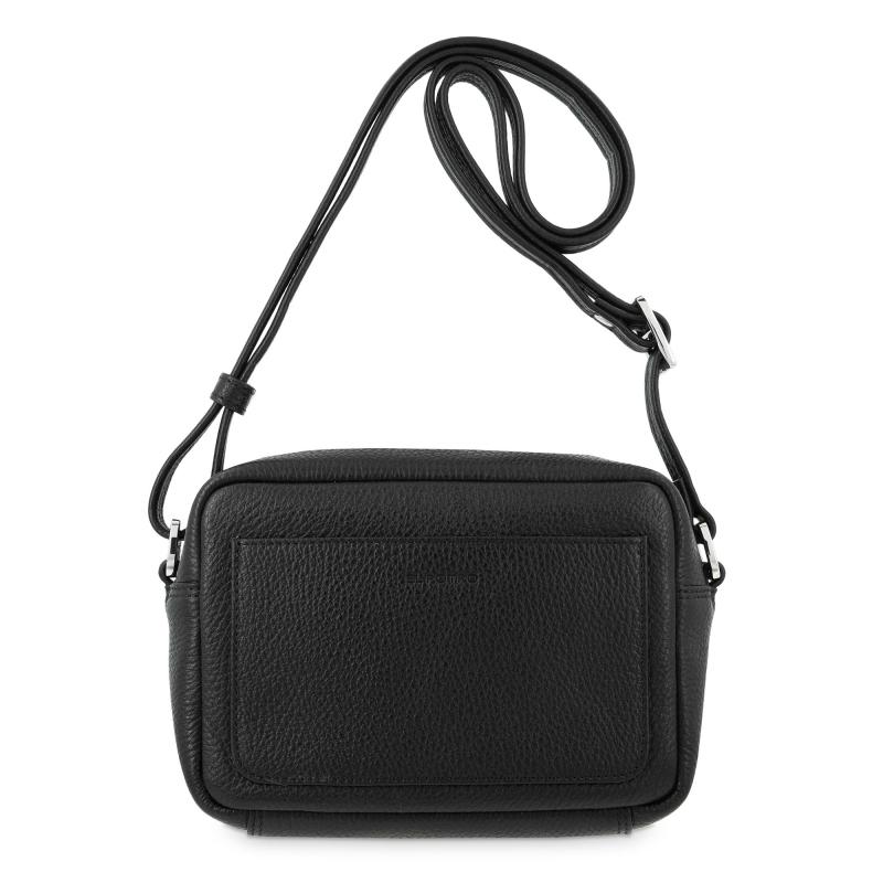 El potro Bolso bandolera pequeño con cremallera en piel vacuno color negro - Floater