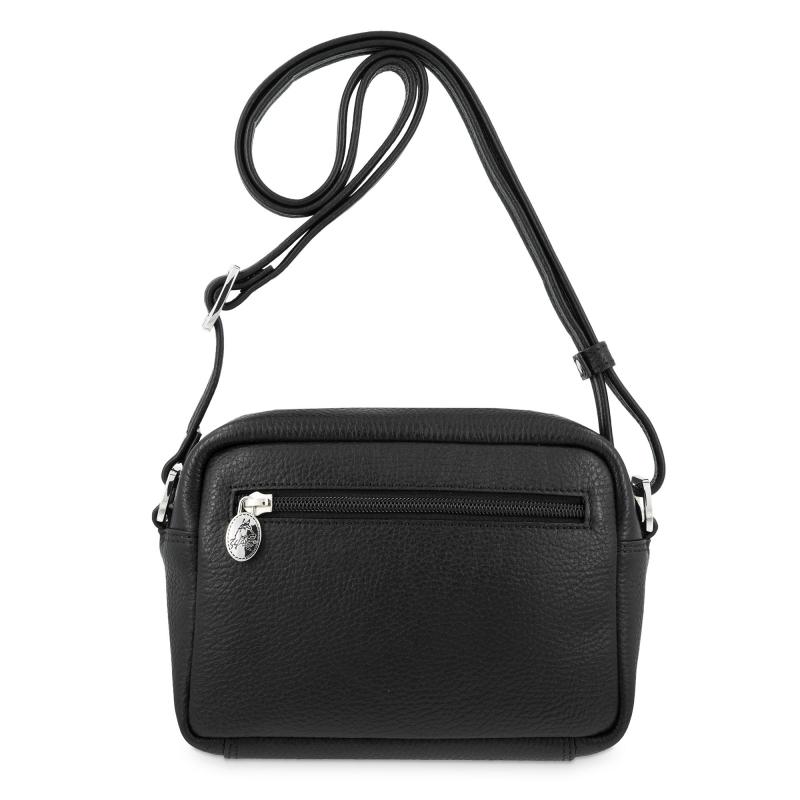 El potro Bolso bandolera pequeño con cremallera en piel vacuno color negro - Floater Oferta especial