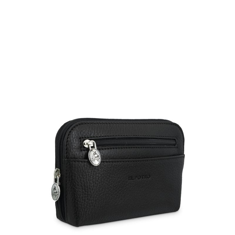 El potro Bolsa de mano mediana de mujer en piel vacuno color negro - Floater Últimos 3 días