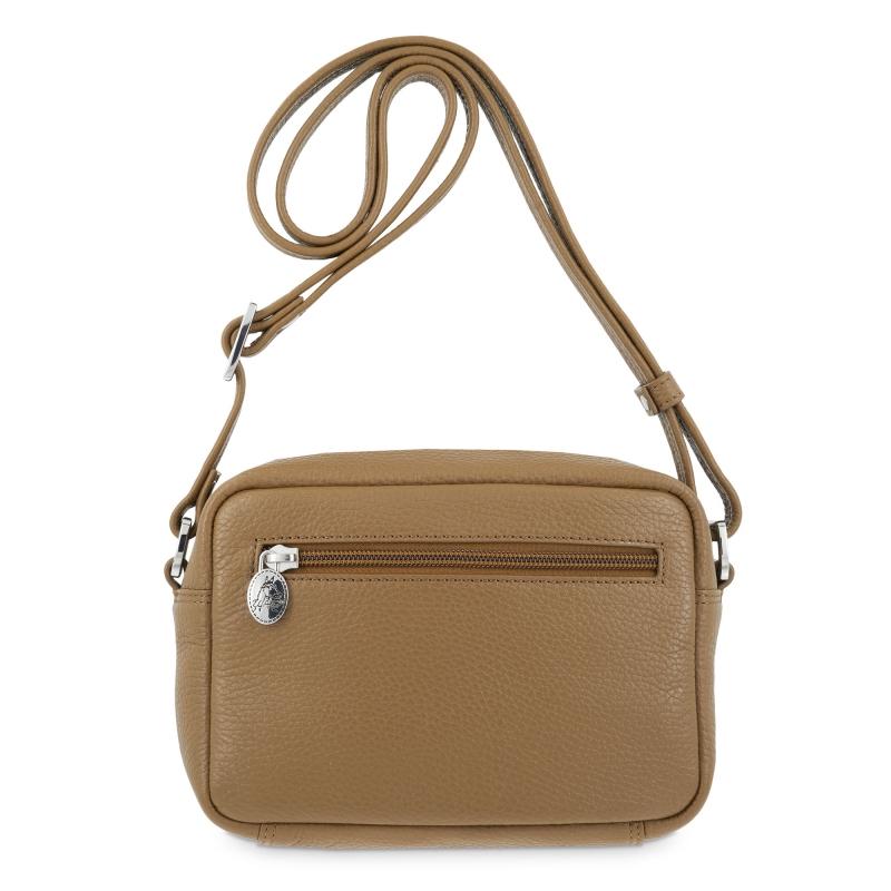 El potro Bolso bandolera pequeño con cremallera en piel vacuno color cuero - Floater Solo hoy