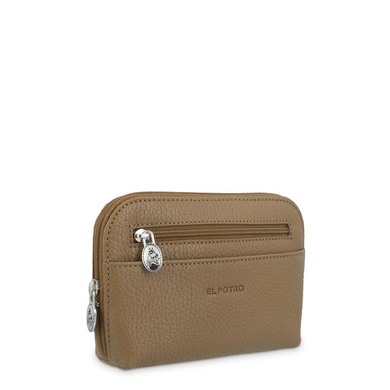 El potro Bolsa de mano mediana de mujer en piel vacuno color cuero - Floater Oferta especial de fábrica