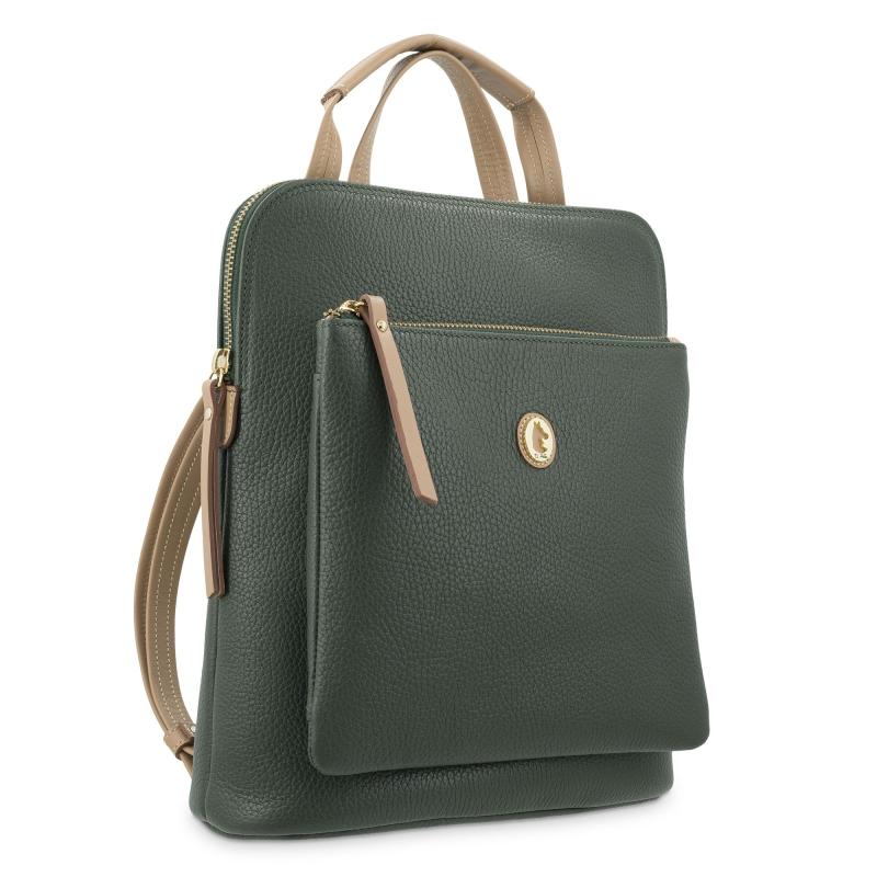 El potro Mochila bolso mujer en piel vacuno color verde- Oasis Solo queda un día